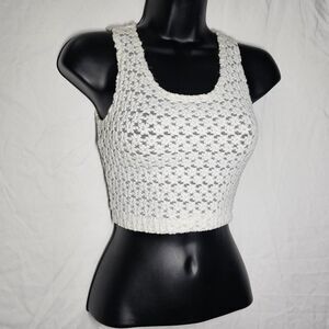 Vintage y2k 90s white lace whimsygoth coquette crop top